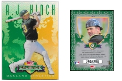 1998-leaf-rookies-and-stars-crusade-update-green-123-aj-hinch