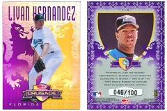 1998-leaf-rookies-and-stars-crusade-update-purple-113-livan-hernandez