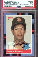 2001-donruss-rookie-reprints-autograph-rr22-roberto-alomar-psa7