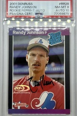 2001-donruss-rookie-reprints-autograph-rr28-randy-johnson-psa8