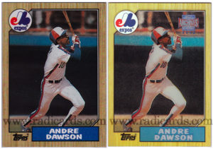 Andre Dawson 1987 Topps and 2002 Topps Archives