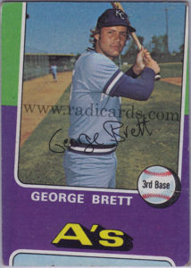 George Brett 1975 Topps #228 Miscut