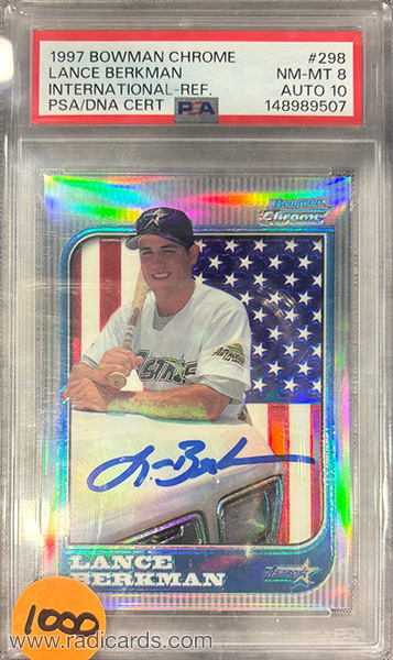 Lance Berkman 1997 Bowman Chrome #298 International Refractor