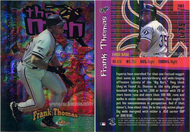 Frank Thomas 1998 Finest The Man #TM3 Refractor /75