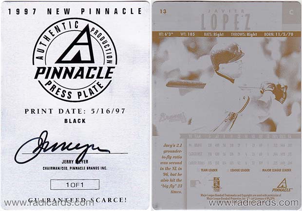 1997 New Pinnacle Press Plates