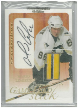 Mario Lemieux 2003-04 Be A Player Autographed Sticks