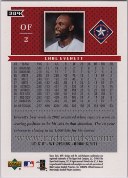 Carl Everett 2003 Upper Deck MVP #204