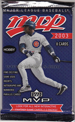 2003 Upper Deck MVP Baseball Hobby Pack