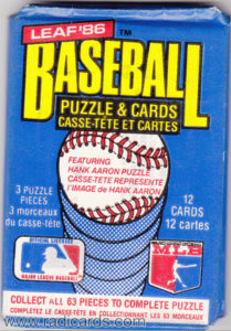 1986 Leaf Baseball Pack