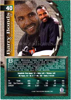 Barry Bonds 1997 Score Board Talk N' Sports #40