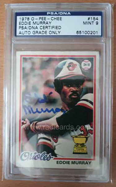 Eddie Murray 1978 O-Pee-Chee #154 Signed