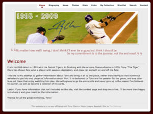 Tim Dehring's Tony Clark Website