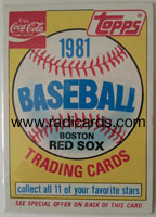 1981 Topps Coke Red Sox Header