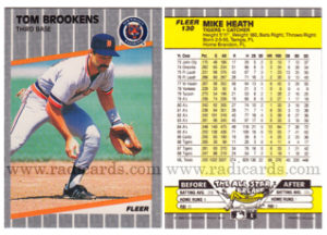 Tom Brookens 1989 Fleer #130A