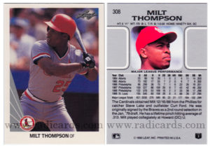 Milt Thompson 1990 Leaf #308
