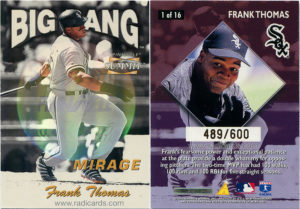 Frank Thomas 1996 Summit Big Bang #1 Mirage /600