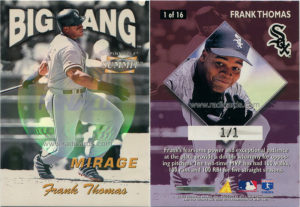 Frank Thomas 1996 Summit Big Bang #1 Mirage Contest Redemption /1
