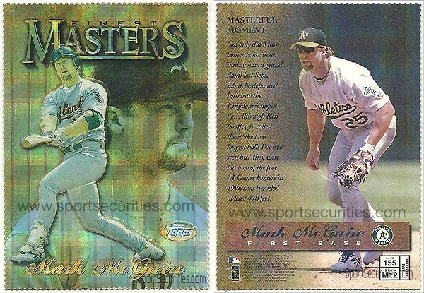 Mark McGwire 1997 Finest #155 Gold Embossed Refractor