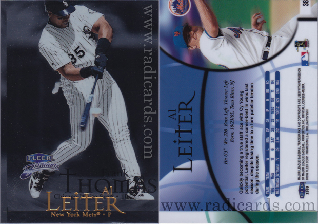 Frank Thomas 1999 Fleer Brilliants #27 Error