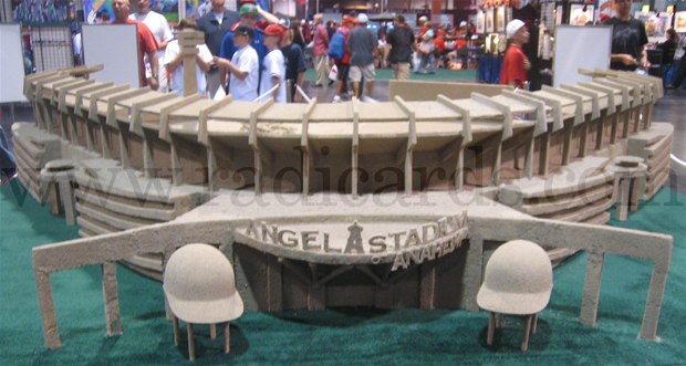 Sand model of Angels Stadium