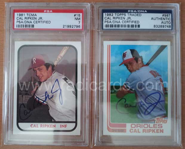Cal Ripken Jr. 1981 TCMA & 1982 Topps Traded