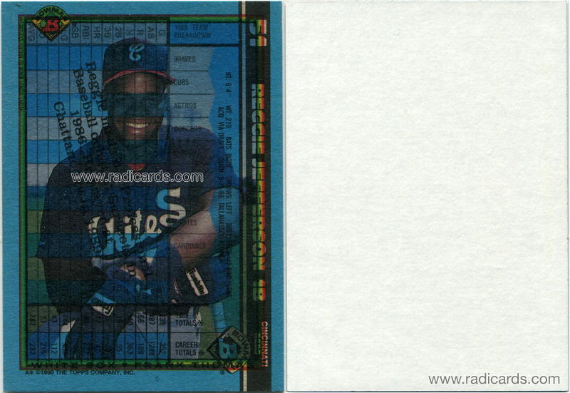 Frank Thomas 1990 Bowman #320 Overprint
