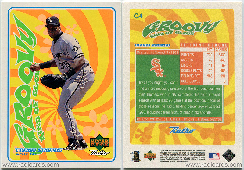 Frank Thomas 1998 Upper Deck Retro Groovy Kind of Glove #G4