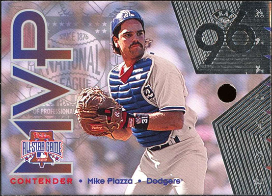 Mike Piazza 1996 Leaf All-Star Game MVP Contenders #2A Silver Punched /5000