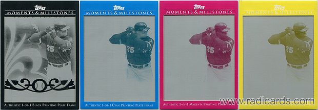 2008 Topps Moments and Milestones Printing Plates