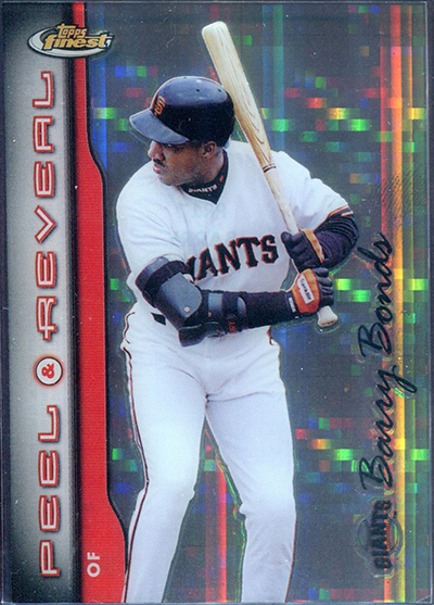 Barry Bonds 1999 Finest Peel and Reveal #PR17 Hyperplaid