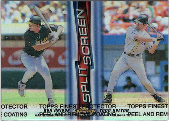 B.Grieve/T.Helton 1999 Finest Split Screen #SS13 Dual Refractor