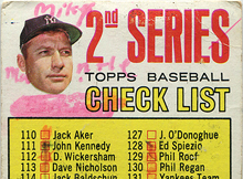 Checking the Box on a Mickey Mantle 1967 Topps Checklist