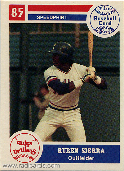 Ruben Sierra 1985 Tulsa Drillers Team Issue #12