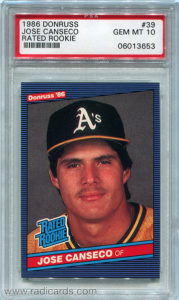 Jose Canseco 1986 Donruss #39