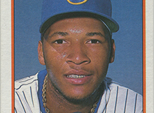 Gary Sheffield 1989 Topps #343 Variation Comparison