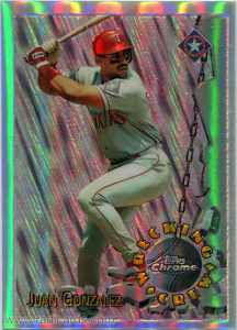 Juan Gonzalez 1996 Topps Chrome Wrecking Crew #WC8 Refractor