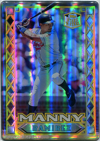 Manny Ramirez 1999 Topps Stars 'N Steel #10 Gold Domed Holographic