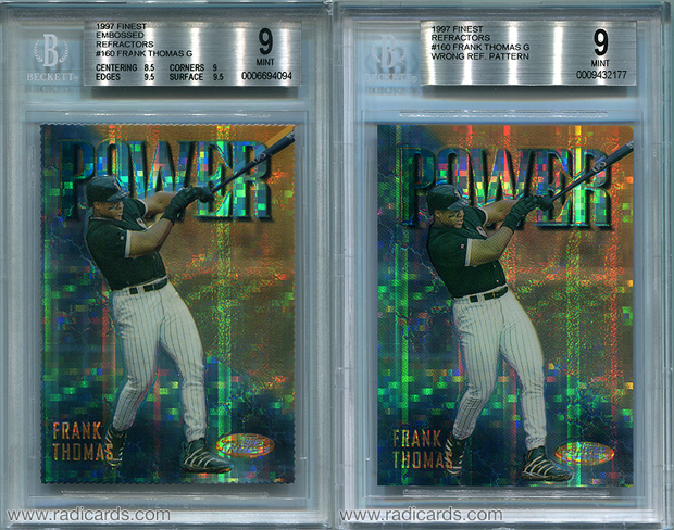 Frank Thomas 1997 Finest #160 Embossed Refractor