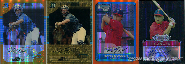 Hank Conger Prospect Cards from 2005 & 2006