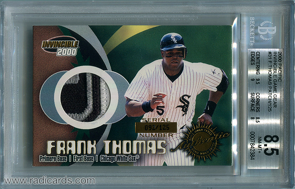 Frank Thomas 2000 Pacific Invincible Game Gear #31 /125