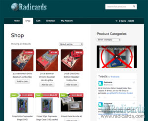 Radicards Store Screenshot