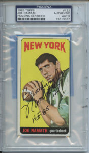 Joe Namath 1965 Topps | Source: pristineauction.com