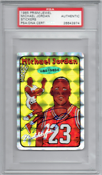 Michael Jordan 1985 Prism Jewel Stickers #7 | Source: pristineauction.com