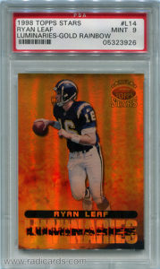 Ryan Leaf 1998 Topps Stars Luminaries #L14 Gold Rainbow /5