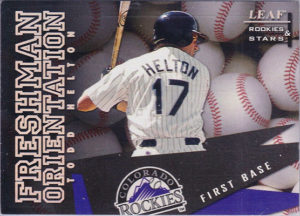 Todd Helton 1998 Leaf Rookies and Stars Freshman Orientation #1 /5000