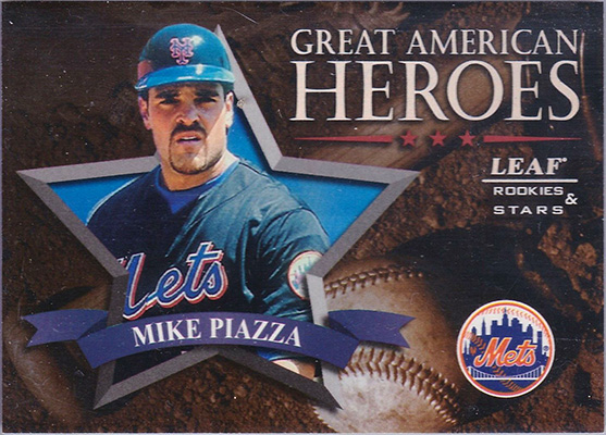 Mike Piazza 1998 Leaf Rookies and Stars Great American Heroes #6C /2500