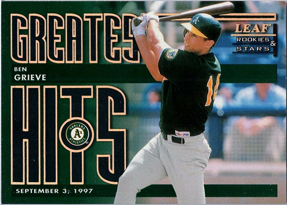 Ben Grieve 1998 Leaf Rookies and Stars Greatest Hits #5 /2500