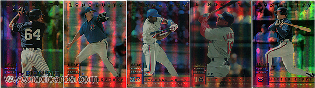 1998 Leaf Rookies and Stars Longevity Holographic Baseball Cards