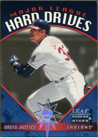 David Justice 1998 Leaf Rookies and Stars Major League Hard Drives #20 /2500