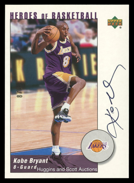 Kobe Bryant 2002-03 UD Authentics Kobe Bryant Heroes of Basketball #KB3A AU (Serial # Jersey Number)
